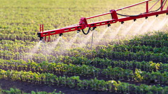 Nozzle of the tractor sprinklers